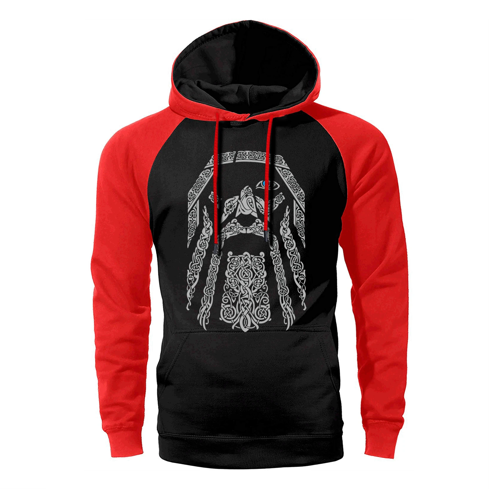 Odin Vikings Реглан Толстовка для мужчин винтажные толстовки мужские с капюшоном