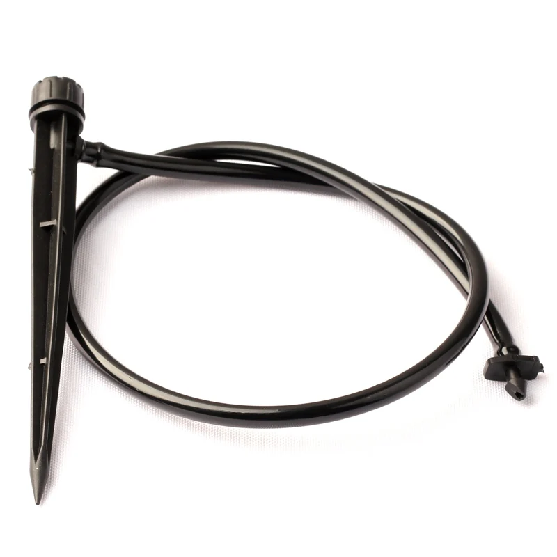 

10/20/40set 360 Degree 8 Holes Ground Inserted Nozzle+50cm 4/7 Hose and Barbed Connector Garden Drip Irrigation Sprinkle Kits