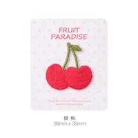 Buy AHYONNIEX 1PC Peach Apple Fruit Embroidery Patches for Bag Jeans Cherry Lemon Iron On Patches for Clothes Small Patch Online - Image 3