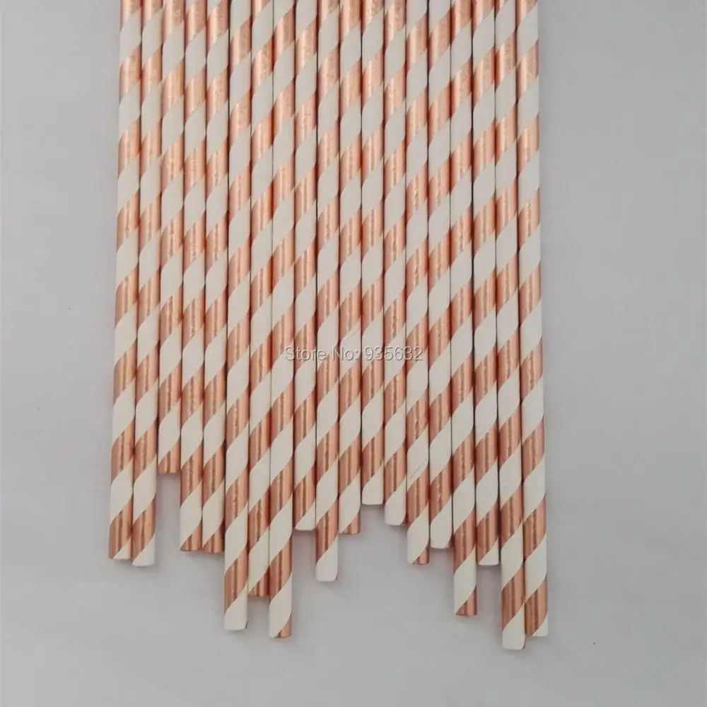 rose gold paper straws3