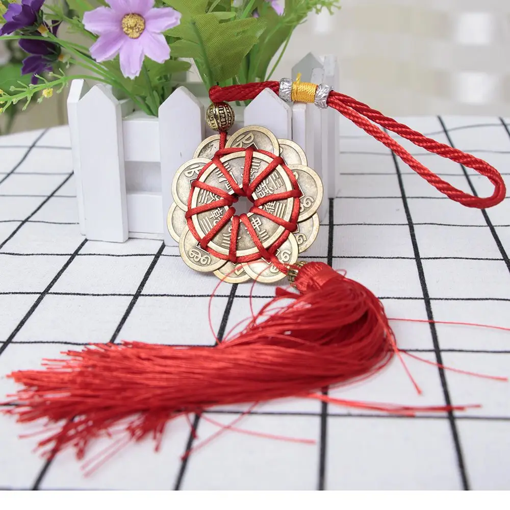 Red Chinese knot FENG SHUI Set Of 6 Lucky Charm Ancient I CHING Coins Prosperity Protection Good Fortune Home Car Decor Red Chinese knot FENG SHUI Set Of 6 Lucky Charm Ancient I CHING Coins Prosperity Protection Good Fortune Home Car Decor