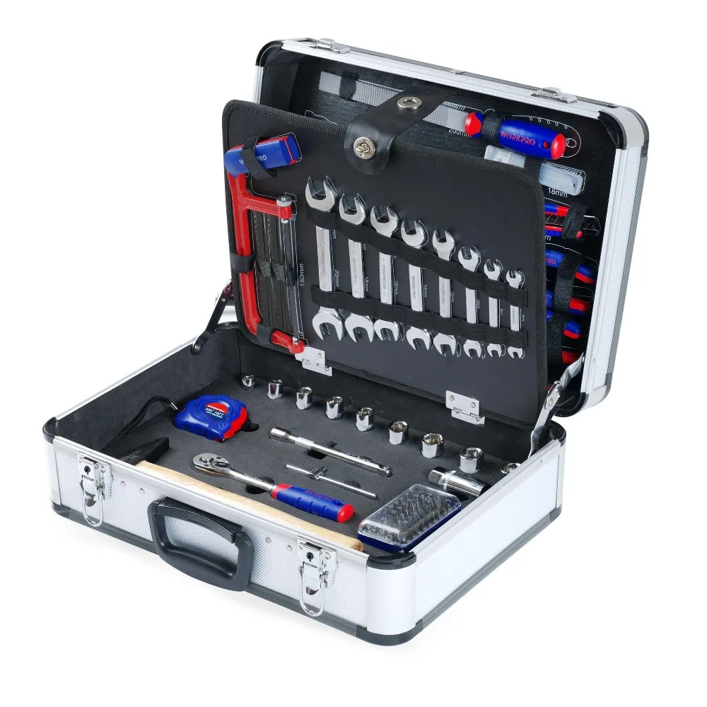 Free Shipping WORKPRO 119 PC Tool Kit With Aluminum Case Free Shipping WORKPRO 119 PC Tool Kit With Aluminum Case