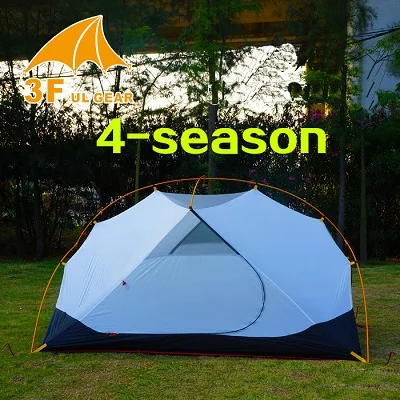 3F UL GEAR 4 сезон 2 Человек Палатка вентиляционные отверстия Сверхлегкий Кемпинг палатки тела для внутренней палатки - Цвет: 4 Season inner tent