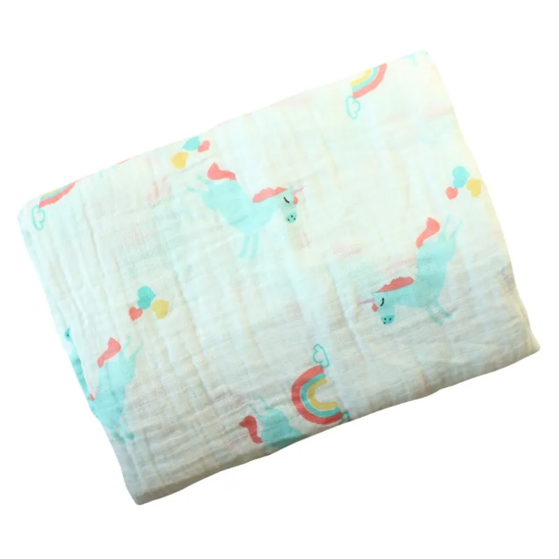 Весеннее детское Хлопковое одеяло с принтом лисы из мультфильма для малышей муслин пеленать Одежда для новорожденных одеяло s фотографии