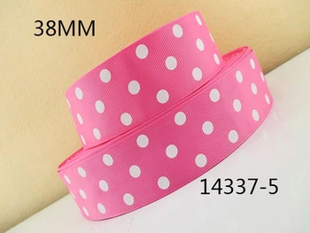 

50Y14337 kerryribbon diy 1.5" printed Grosgrain dot ribbon DIY headwear ribbon and bow garment accessories
