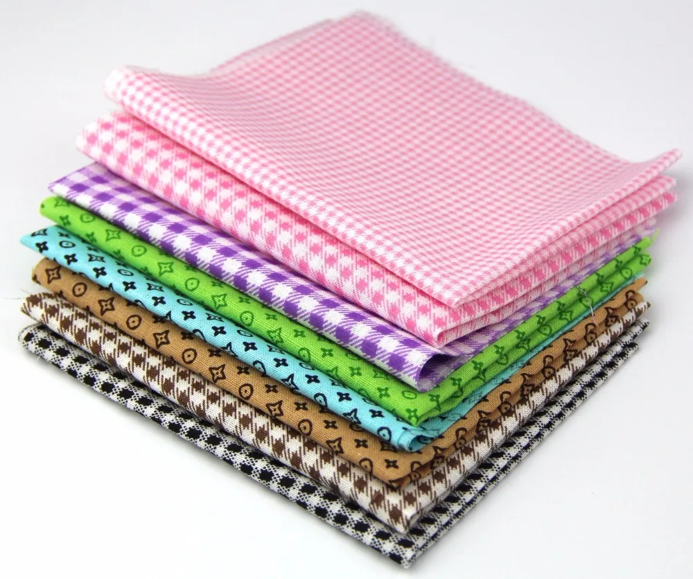 Faroonee 50 шт. разноцветная брендовая хлопковая ткань для пэчворка DIY швейная ткань для кукольной одежды сумки 10*10 см
