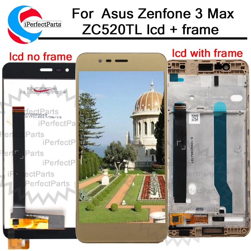 

For Asus Zenfone 3 Max ZC520TL LCD Display Touch Screen Digitizer Assembly with Frame Replacement For 5.2 ASUS zc520tl X008D LCD