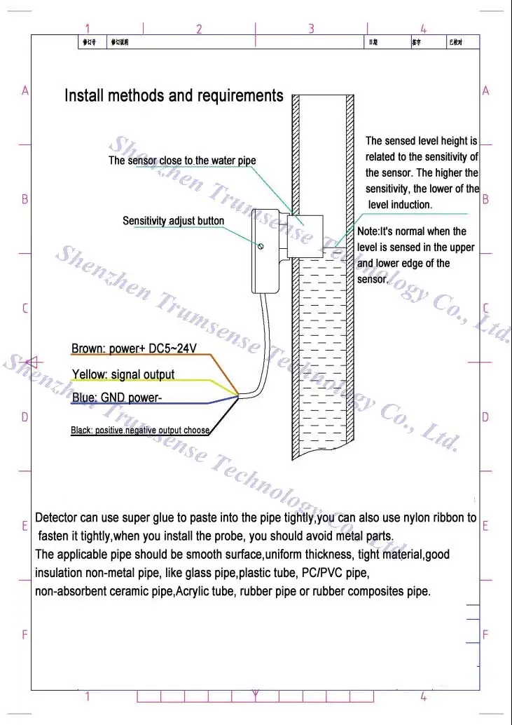 XKC-Y26-PNP DC 5 to12V Заводская поставка наружный придерживающийся уровень детектор специально для водопровода бесконтактный датчик уровня воды