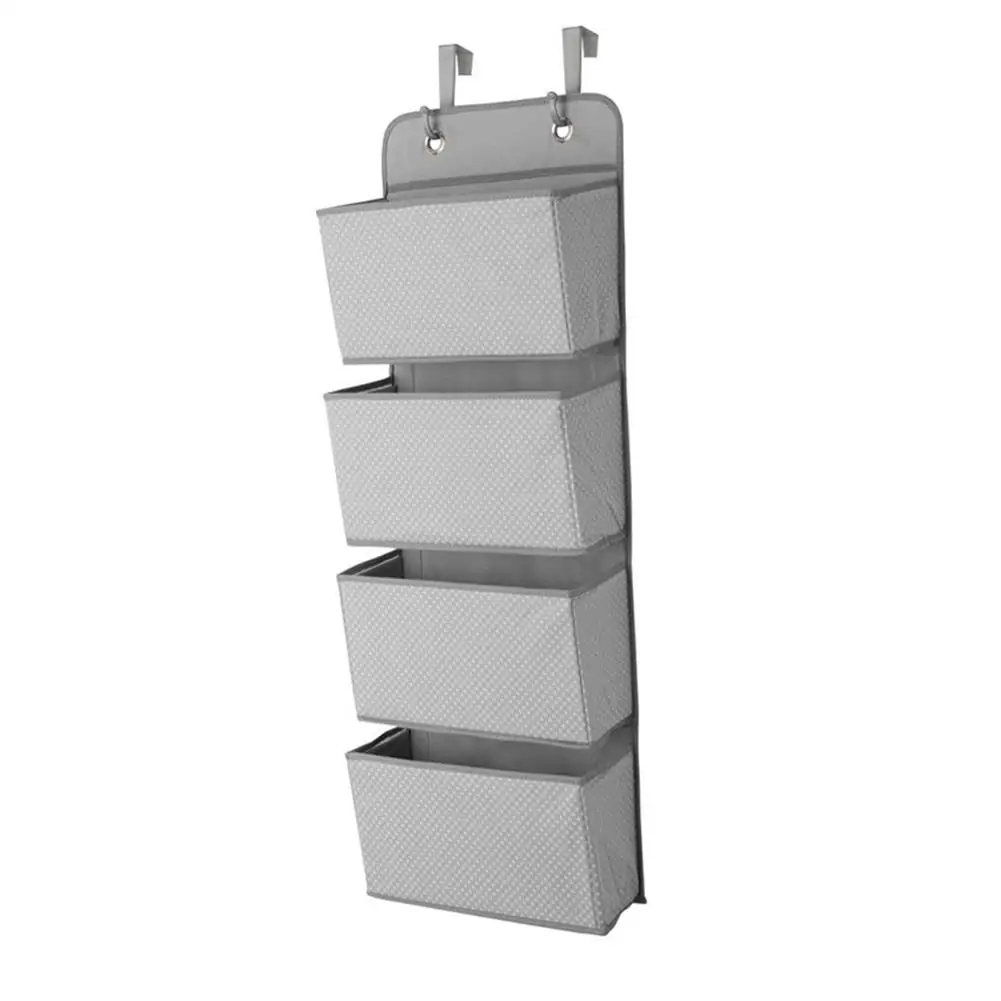 

Multi-functional 4-Compartment Door Wardrobe Storage Bag Hanging Storage Organizer For Pantry Baby Nursery Bathroom Closet Dorm