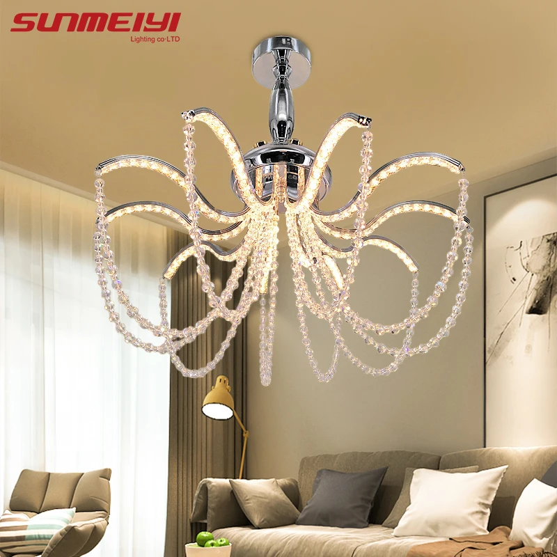 

Modern LED Crystal Aluminum Chandelier Indoor Lights lustre cristal Ceiling Chandelier Lighting For Living Room Bedroom Hotel