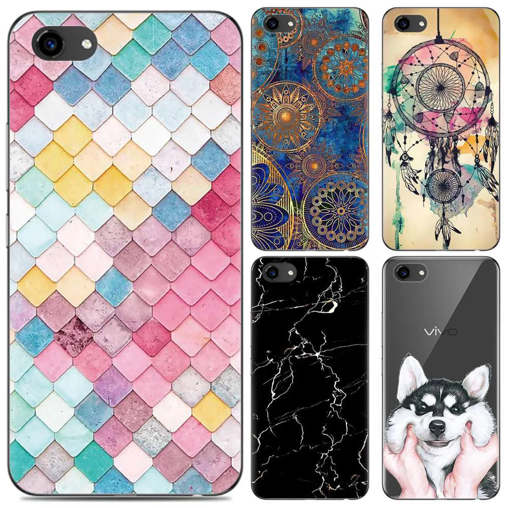 Phone Case For Vivo Y83/Y81/Y81S 6.22-inch Marble Floral High Quality Painted TPU Soft Silicone Skin Back Cover Shell |