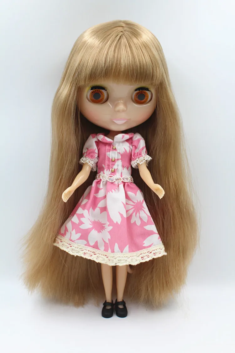 Blygirl Куклы светло-золотистые прямые волосы Блит тело куклы мода может ремонт макияж кукла белая кожа 30 см 1/6