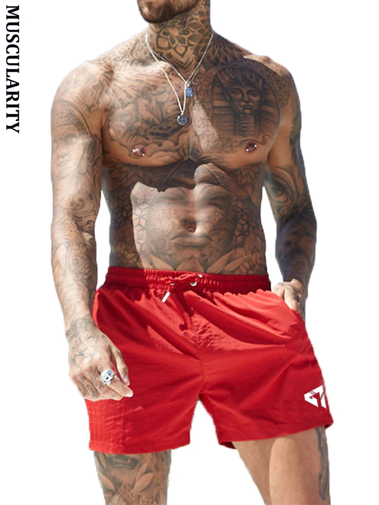 

2019 Mens shorts Calf-Length gyms Fitness Bodybuilding Casual Beach Shorts Joggers workout Brand sporting short pants Sweatpants