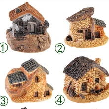 אבן בית פיות גן מלאכה זעירה מיקרו קוטג 'נוף קישוט DIY שרף מלאכות 8 סגנונות(China)