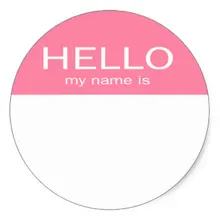 3,8 см уникальная Hello My Name-детская розовая классическая круглая наклейка