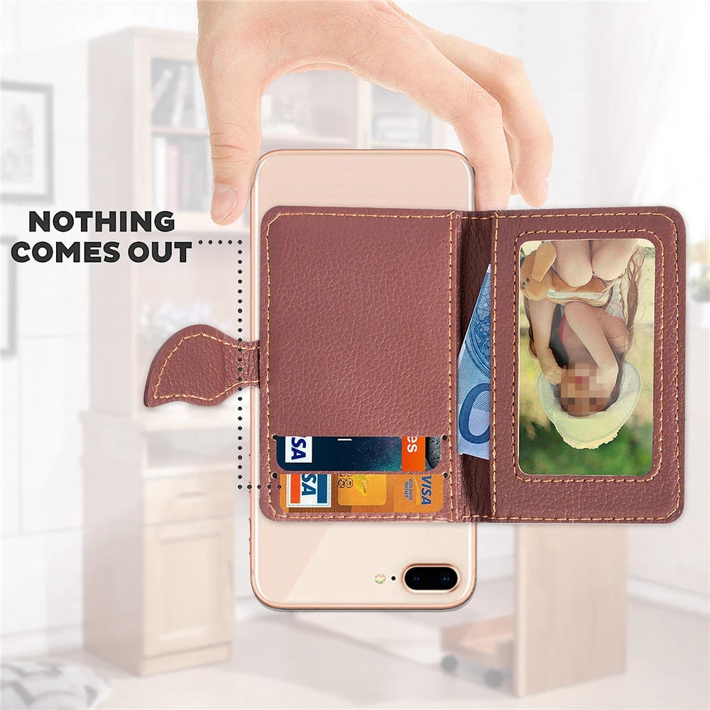 VNSTRIP Universal 3M glue sticker Card Holder/Case Stick bag pouch to iPhone X 7 8 6 6S Plus Samsung Galaxy Xiaomi Redmi iphone 8 plus waterproof case