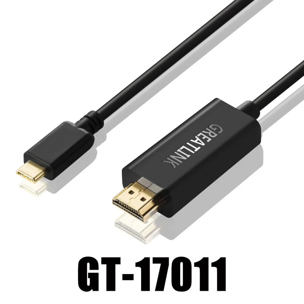 USB 3,0 USB-C type C к HDMI 4K кабельный удлинитель AUX USB 3,1 type-C штекер к HDMI 2,0 штепсельный кабельный переходник Thunderbolt 3 Узловая док-станция - Цвет: GT-17011    (A0102)