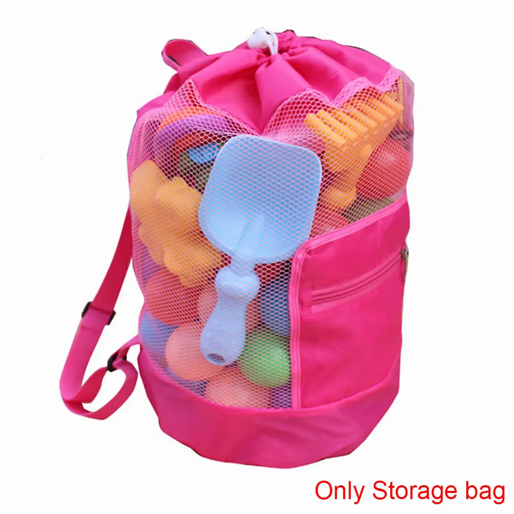 

Foldable Large Capacity Bath Toy Travel Backpack Lightweight Multipurpose Drawstring Storage Bag Mesh Net Kitchen Beach Zipper