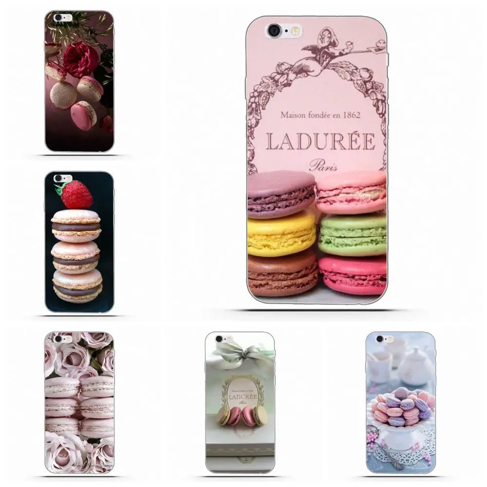 Чехол Wexoeq из ТПУ для Apple iPhone 4 5 5C 4S SE 6 6S 7 8 Plus X Paris Laduree макарон | Мобильные телефоны и