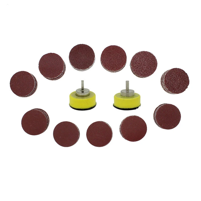 110pcs 1 inch 40-600 Grit Sanding Disc with 2.3mm 3mm Shank Polishing Pad Abrasive Tool Set