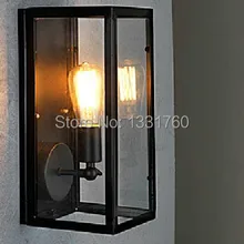 Американский кантри настенный светильник металлический настенный лестница belcony бар лобби отеля vintageRH нить узкая стена Бра настенное освещение в стиле лофт