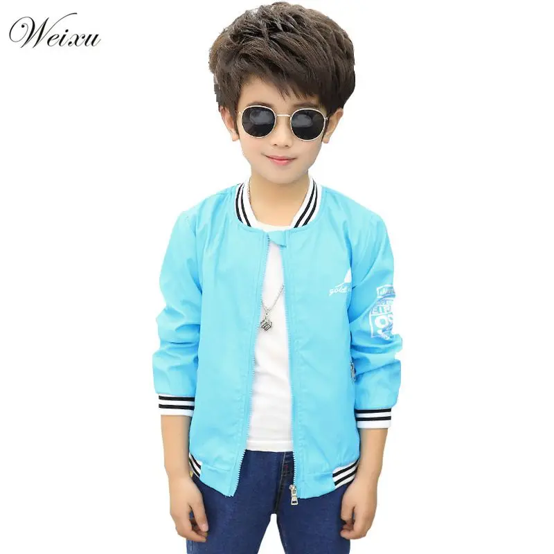 

Weixu Fall 2018 Children's Jackets and Windbreakers Kids Boy Printed Bomber Jackets Coat Clothes for Teen Boys 5 8 14 Years Old