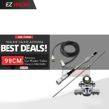 

Mobile Antenna UHF/VHF Dual Band 6.0 dBi SG-7200+Car Clip Mount Kit RB-400+5M Cable For Mobile Car Radio TH-9800 BJ-218 KT-7900D