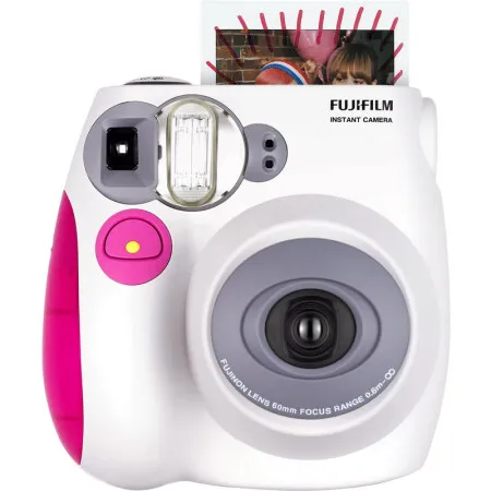 Оригинальная Fujifilm Fuji Instax Mini 7C фотокамера моментальной печати розового и синего цвета дешевле, чем mini 8 - Цвет: instant Mini 7s Pink