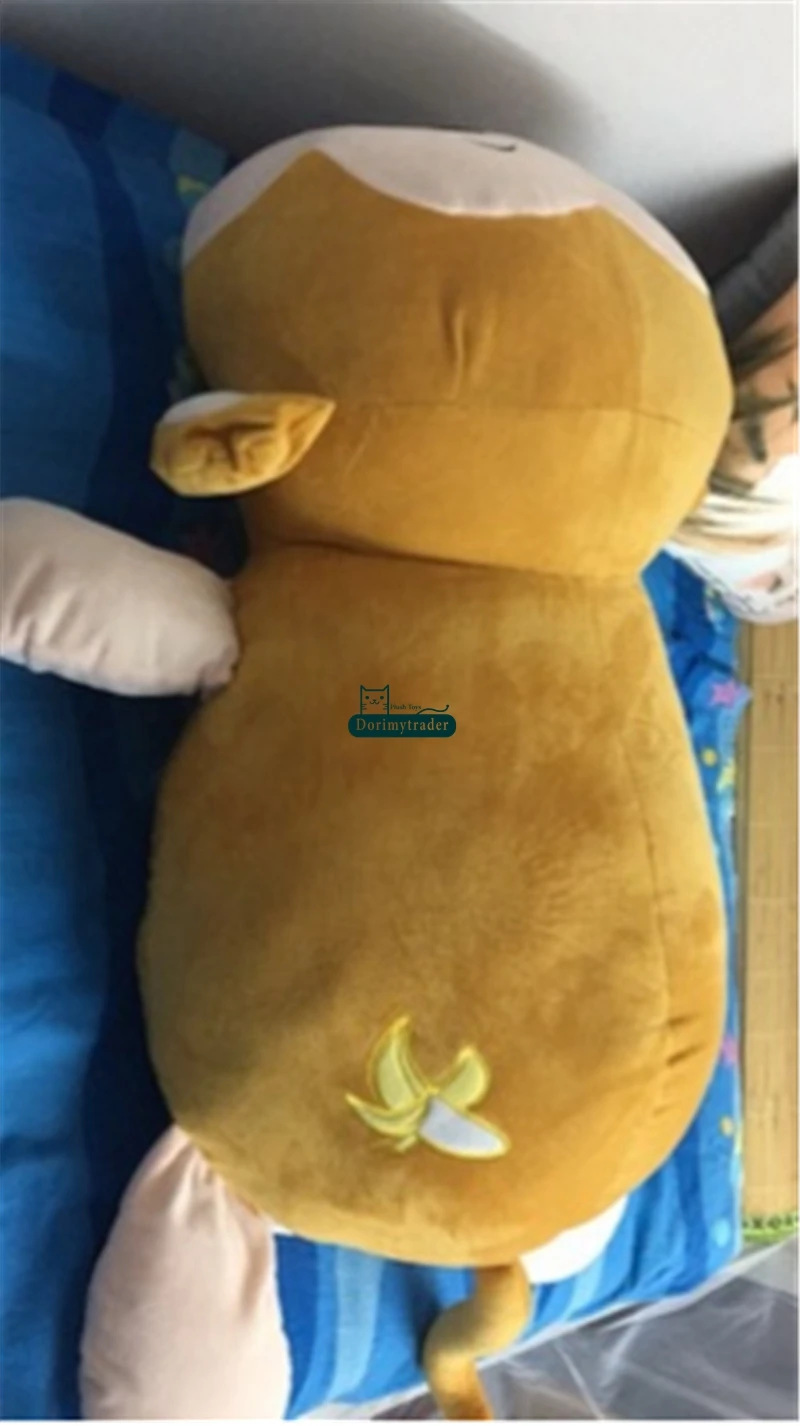 Dorimytrader Big Soft Kawaii Monkey  Plush Pillow Doll Stuffed Soft Giant Cartoon Animals Monkeys Toys 100cm 39inch DY61763 (4)