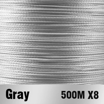 Grey 8strands супер прочная леска 500 метровая плетеная леска для морской рыбалки ловля морского карпа ткань Extreme PE JOF - Цвет: Grey