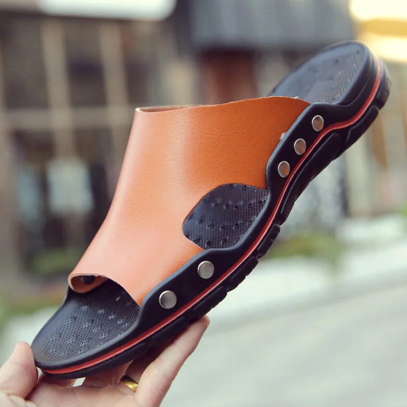 

Summer new men's shoes beach casual men's slippers non-slip lightweight soft bottom breathable fashion slippers