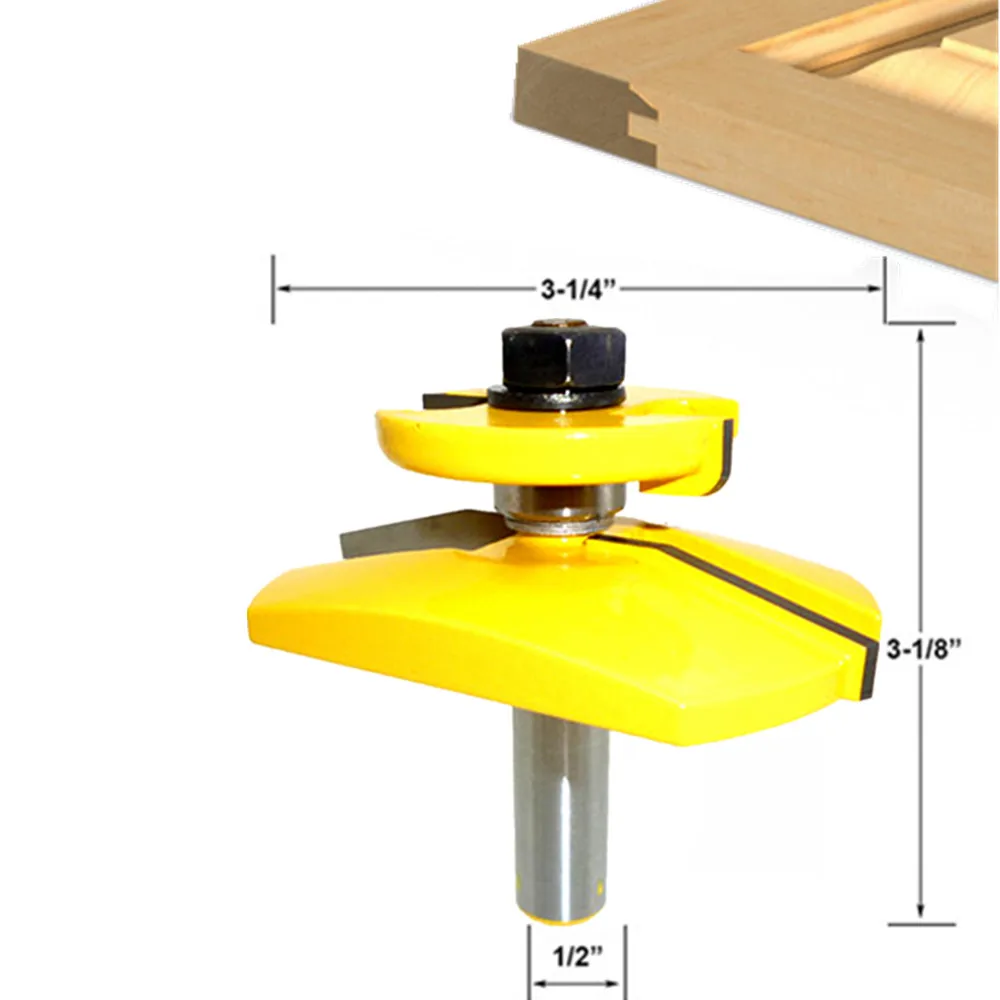 Holzbearbeitung bohrer erhöhten panel schranktür fenster holz router bit set bevel 12 schaft