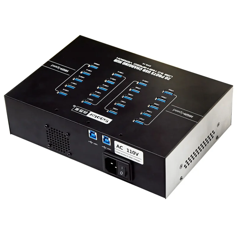 Super Speed  20 Port  USB 3.0 HUB with Built-in Charging Adapter --NEW arrival