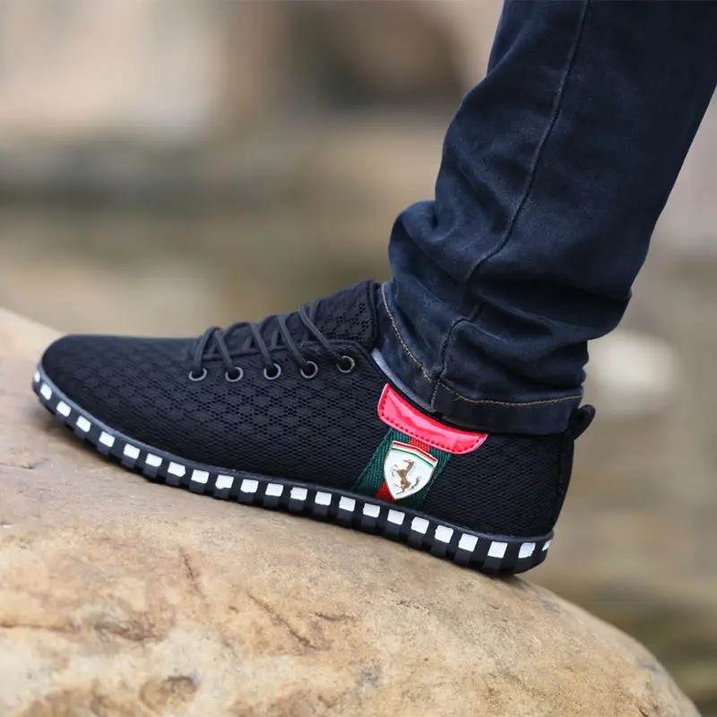 

Sycatree Male Running Shoes For Men Canvas Shoes Outdoor Sneakers Air Mesh Flats Breathable Ferrari Shoes masculino adulto