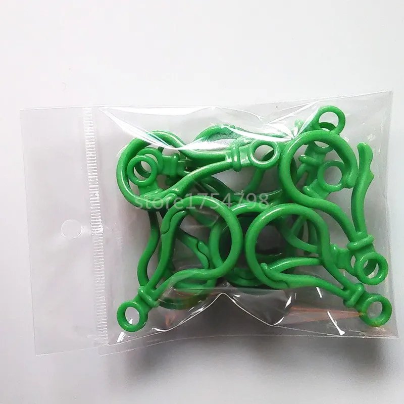 60 шт./лот Пластиковые Крючки для ключей 15 цветов аксессуары для ключей - Цвет: Green