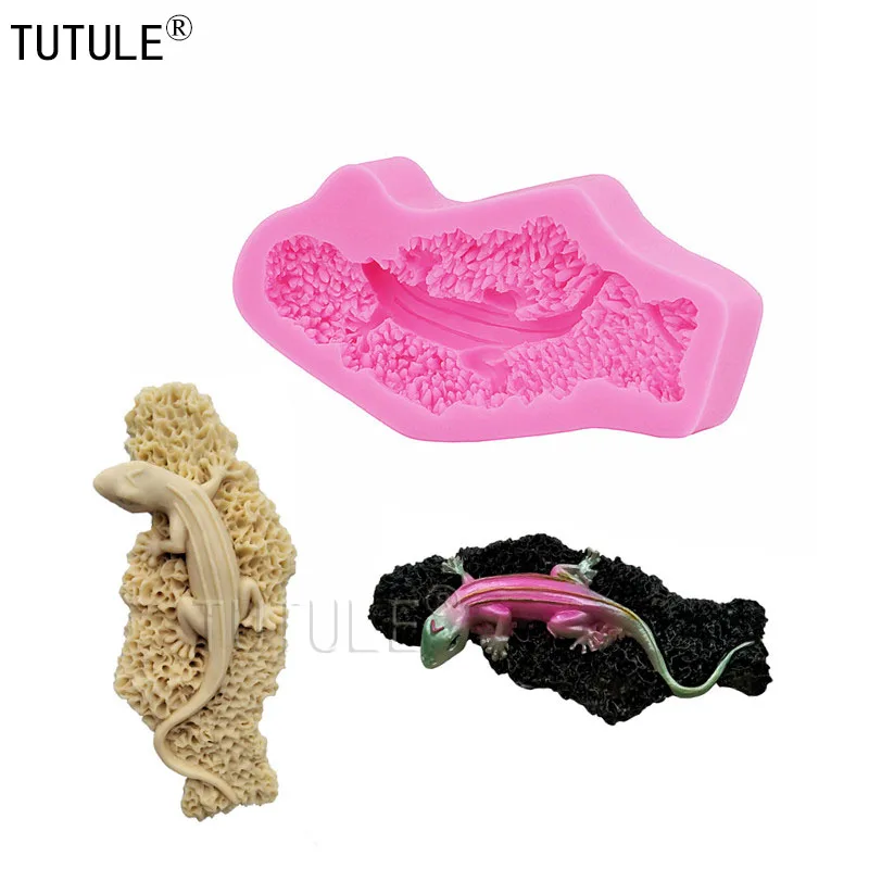 

Gecko Lizard Flexible Push Mold For Resin Polymer Candy Chocolate ,Lizards Set Silicone Mold for Crafts,Polymer Clay, Push Mold