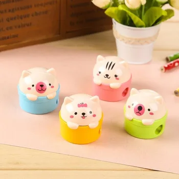 

24pcs/lot Kawaii 3D Little Cat design Mini Sharpeners for pencils cute gift students' zakka DIY tools Stationery Wholesale