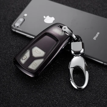 

New TPU soft Full Car Key Cover Case Key Case For AUDI A4 B9 Q5 Q7 TT TTS 8S 2016 2017 car smart remote Car Styling