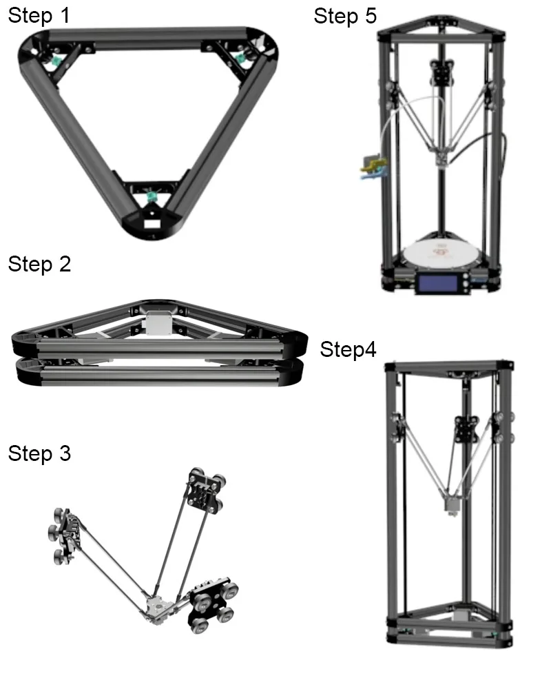 HE3D Kossel K280 Large Delta 3D Printer Kit 