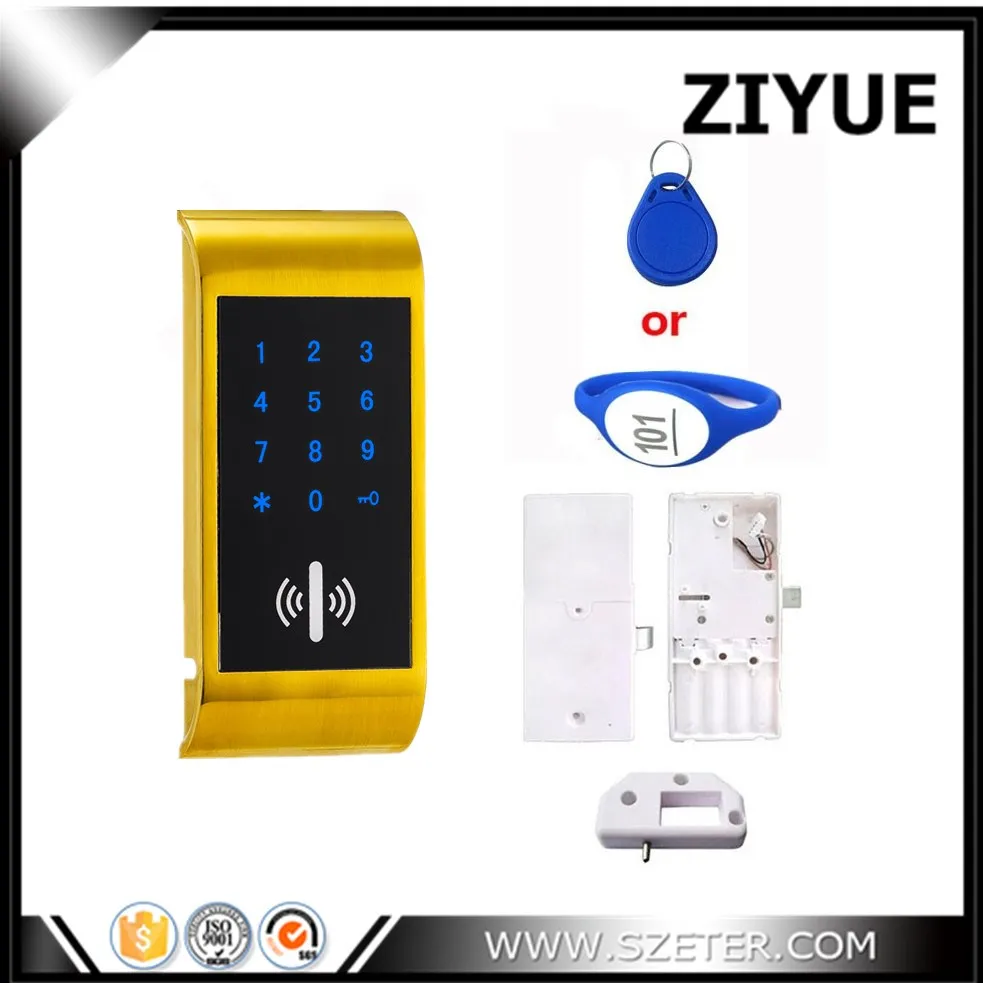 

Free Shipping Digital 125khz Swipe or password unlock RFID Card Keycard Electronic Locker Cabinet Lock for Gym School Drawer