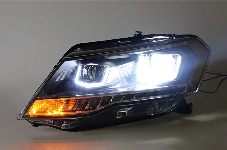 2 шт. автомобильный стиль светодиодный фары для Volkswagen santana для santana Головной фонарь светодиодный DRL Объектив двойной луч H7 HID Xenon Биксеноновые линзы