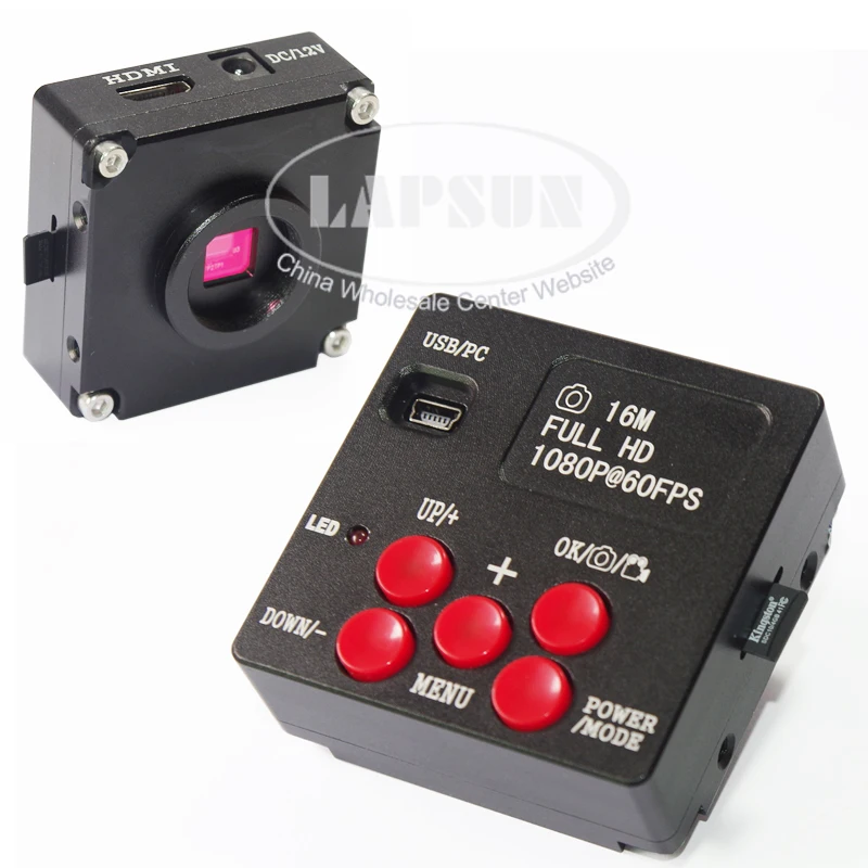 

16MP 1080P FULL HD HDMI Industrial Microscope Camera C - Mount Support TF Card Storage Picture & Video Recorder