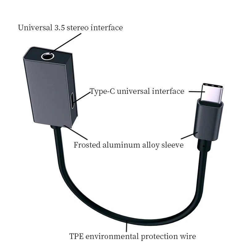 Адаптер USB Type C с разъемом 3 5 мм для наушников Xiaomi Mi 6 Huawei Mate 10 Pro зарядка и
