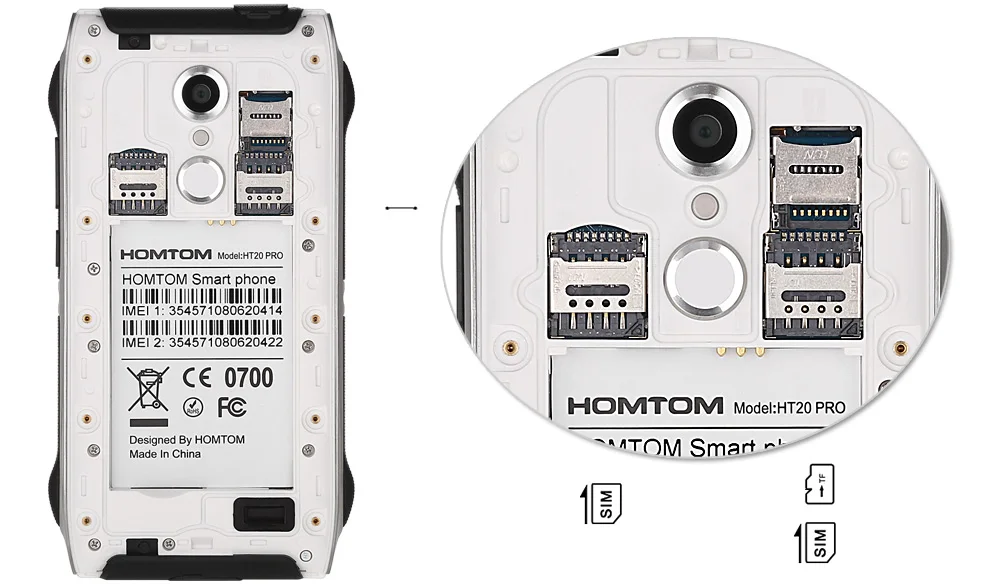Русский корабль HOMTOM HT20 Pro 4G IP68 Водонепроницаемый 4 7 дюйма HD MT6753 Octa Core Android 6 0 3 GB + 32