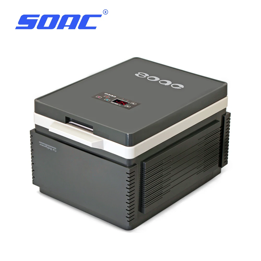 

SOAC Portable Mute Design Dual-core Mini Auto Fridge Truck Home Freezer Travel Car Refrigerator Cooling to 3 Degree