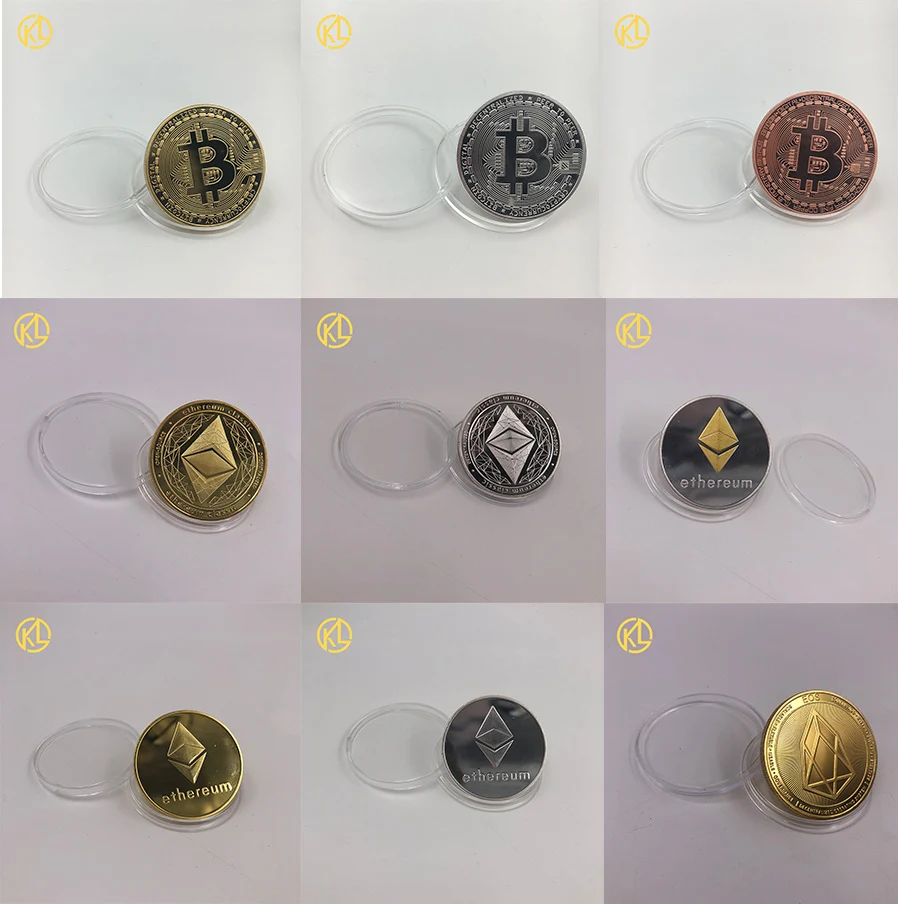 CO017 1 шт. не монеты иностранных валют Dash эфириум Litecoin пульсация Биткойн XMR Monero монета 8 видов памятных монет Прямая