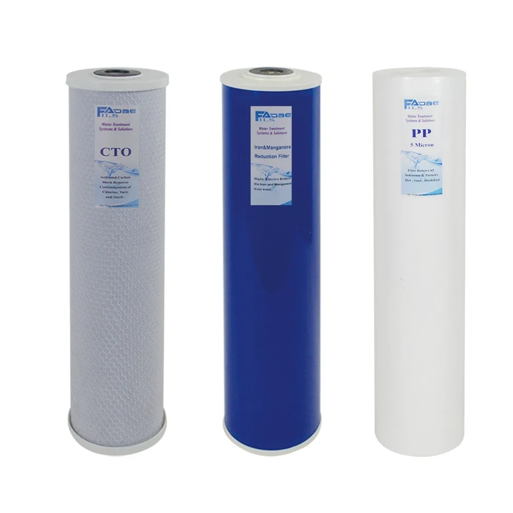 Whole House Water Filter System Replacement Filters 20&quotx4-1/2" PP Sediment Carbon Block Iron&ampManganese Reduction | Бытовая