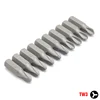 10pcs 1/4 inch 6.35mm Hex Shank 25mm Length Torq Tri wing Spline Screwdriver Bit Set TW1 TW2 TW3 TW4 M5 M6 Bits ► Photo 1/6