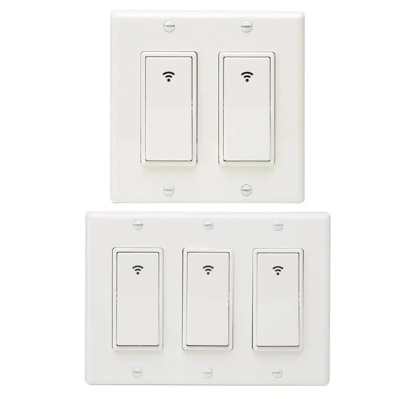 

ALLOYSEED Smart Home Automation Modules 100-240V Smart WIFI LED Light Switch Wall Panel Mobile APP Remote Control Smart Modules
