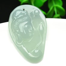 Подлинный ледяной бег зеленый нефрит груз нефрит Будда Кулон Будда Бирма нефритовый лед восковой кулон